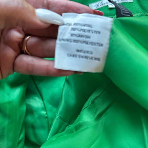 Kenneth Cole New York Vibrant Green Pea Coat - Picture 12 of 14